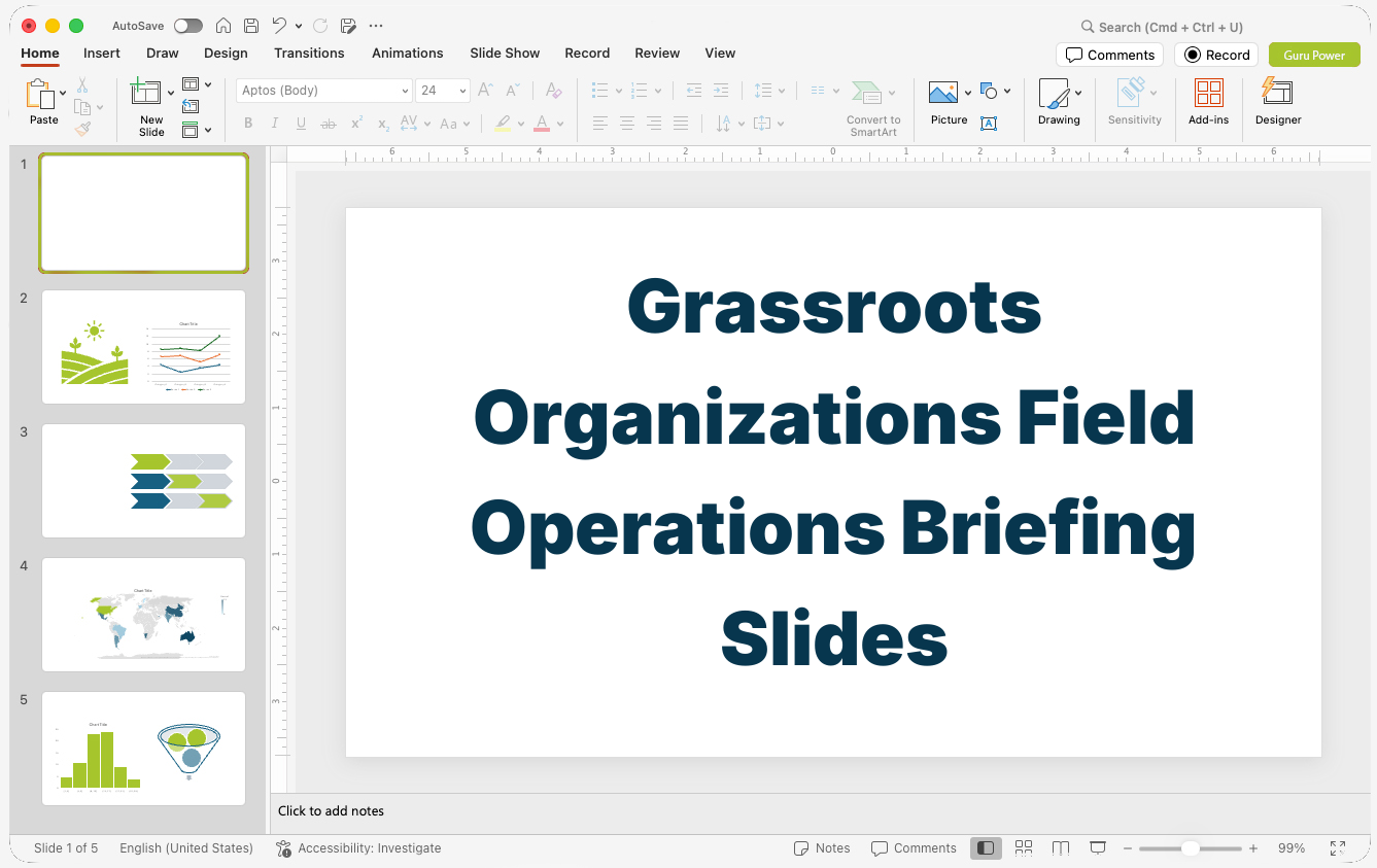 Grassroots Organizations Field Operations Briefing Slides