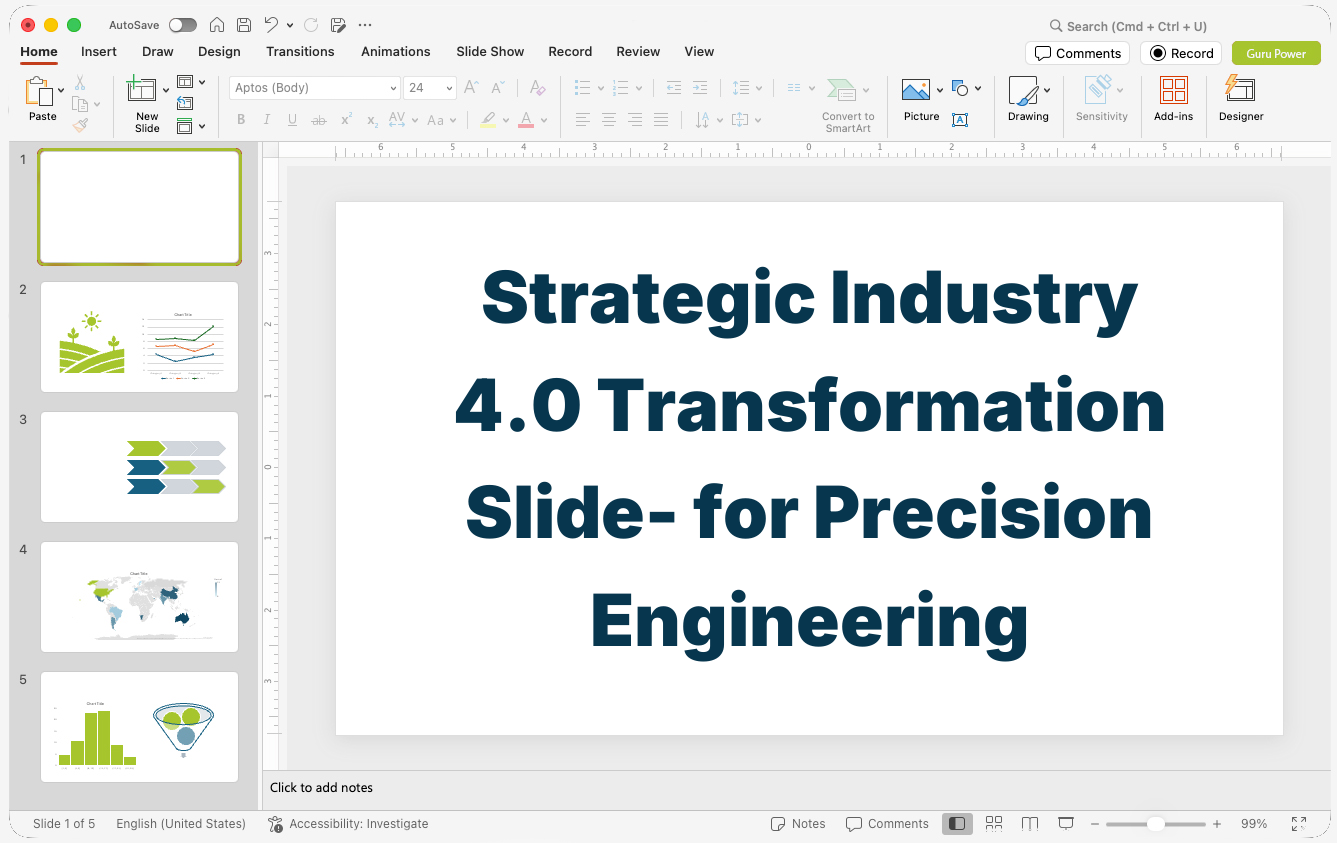 Strategic Industry 4.0 Transformation Slide-Deck for Precision Engineering