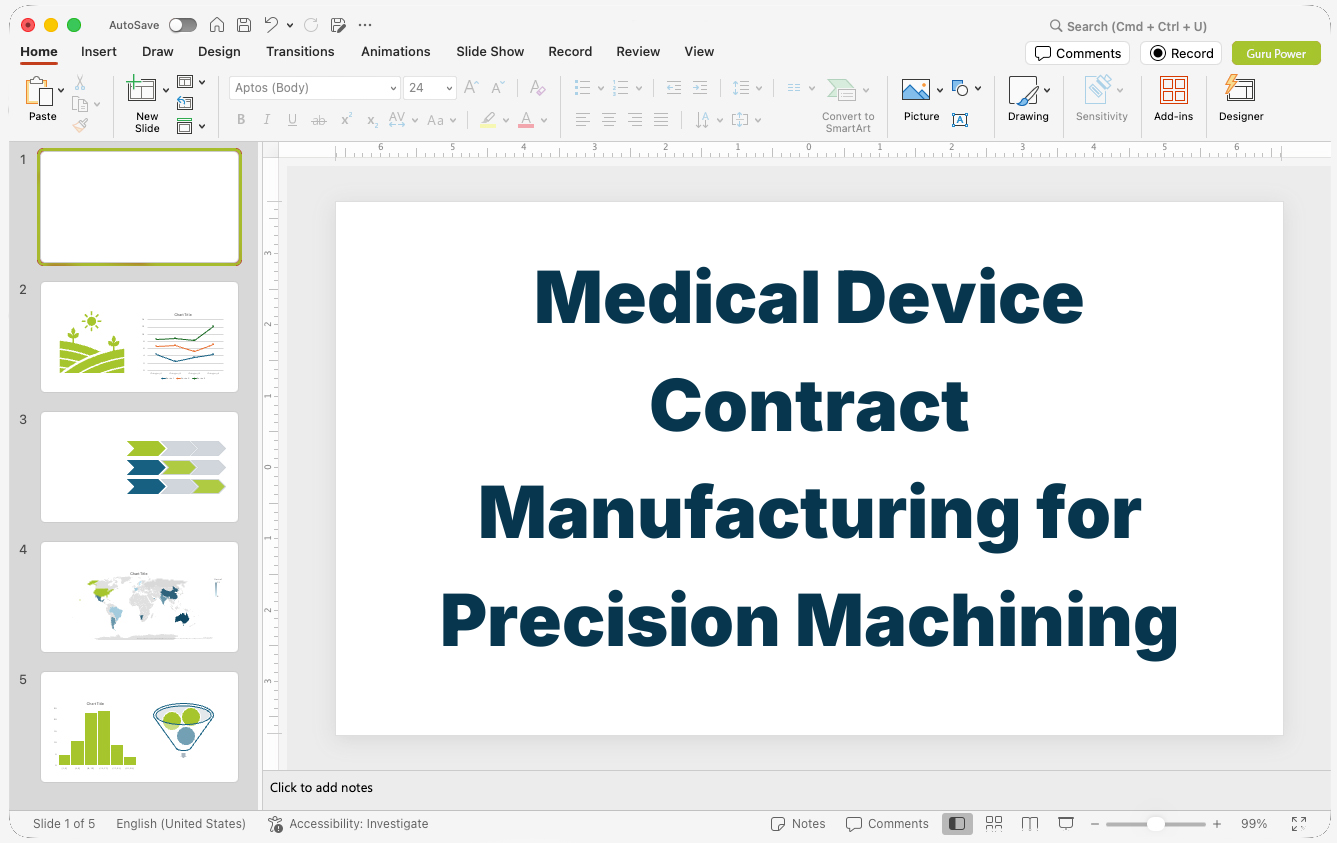 Medical Device Contract Manufacturing Presentation for Precision Machining