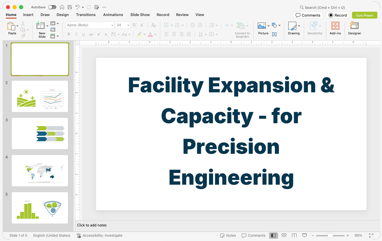 Facility Expansion & Capacity Pitch-Deck for Precision Engineering
