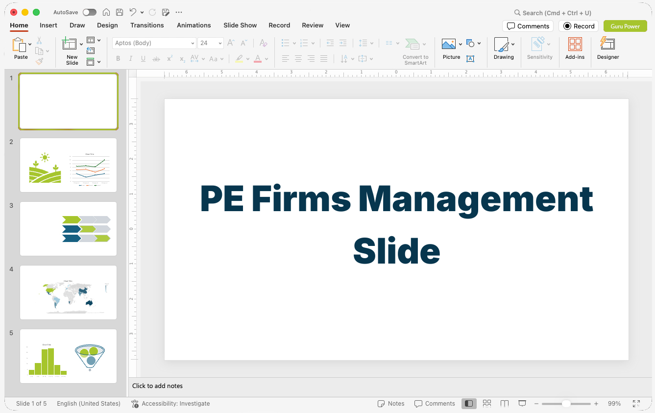PE Firms Management Presentation Slide-Deck