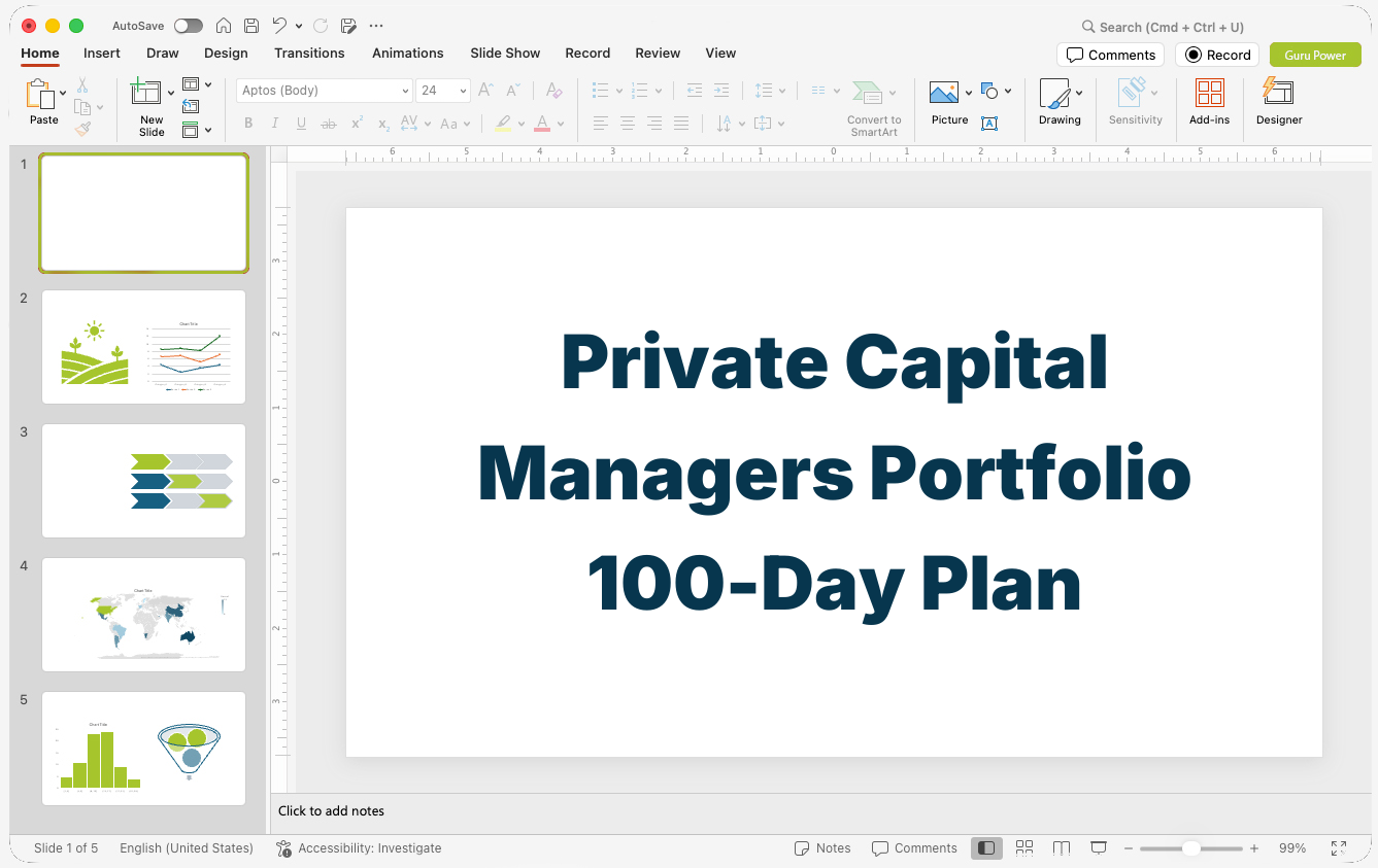 Private Capital Managers Portfolio 100-Day Plan Presentation