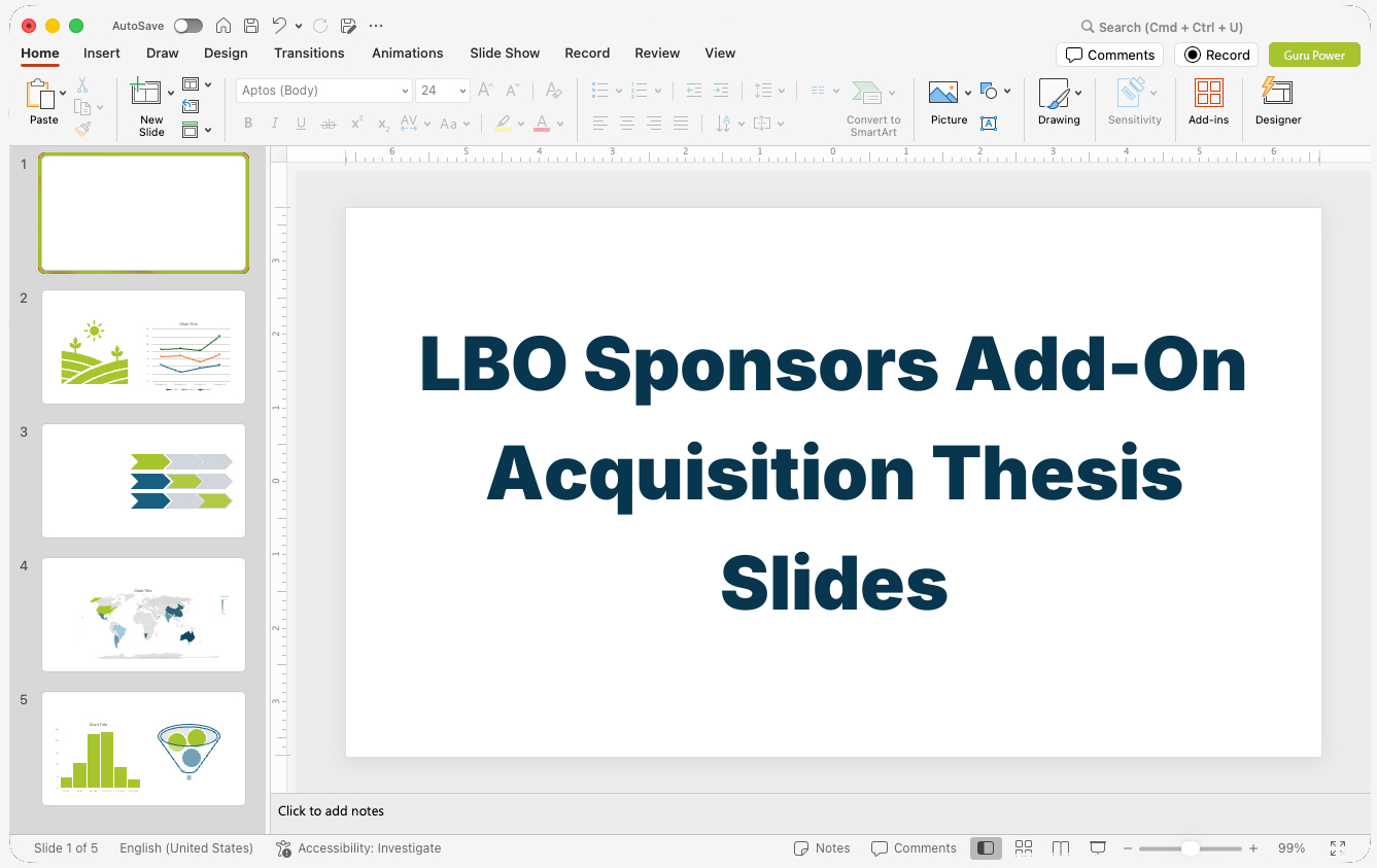 LBO Sponsors Add-On Acquisition Thesis Slides