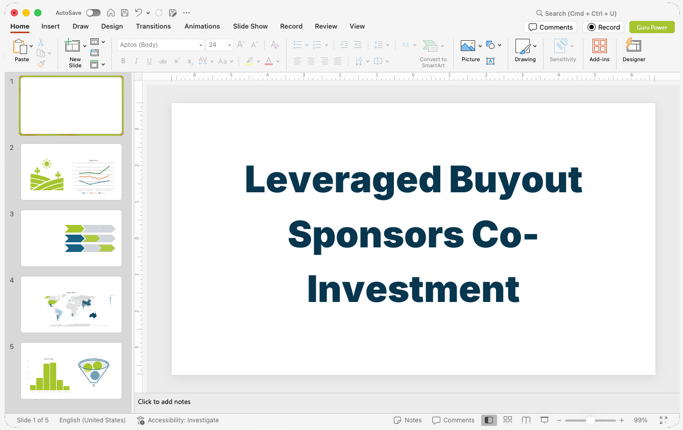 Leveraged Buyout Sponsors Co-Investment Presentation