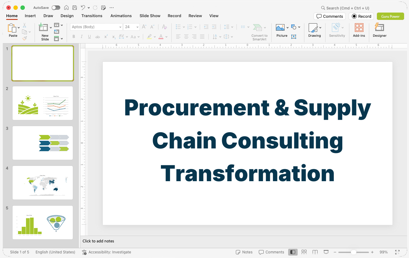 Procurement & Supply Chain Consulting Transformation Pitch Deck