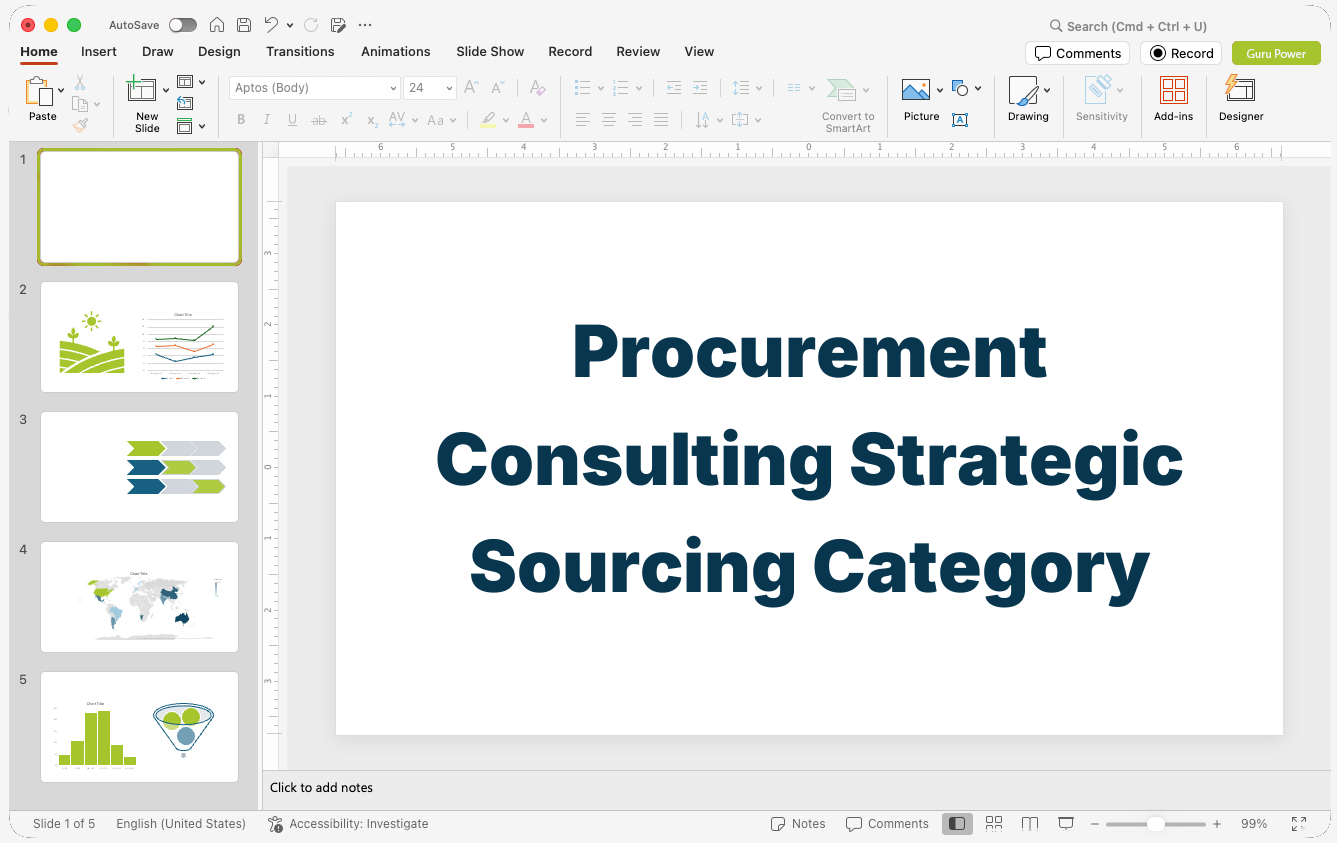 Procurement Consulting Strategic Sourcing Category Pitch Deck