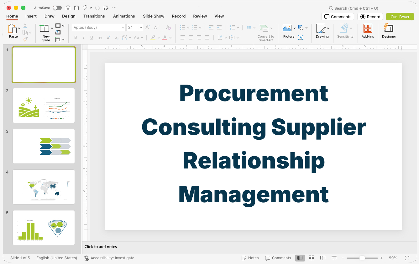 Procurement Consulting Supplier Relationship Management Pitch Deck