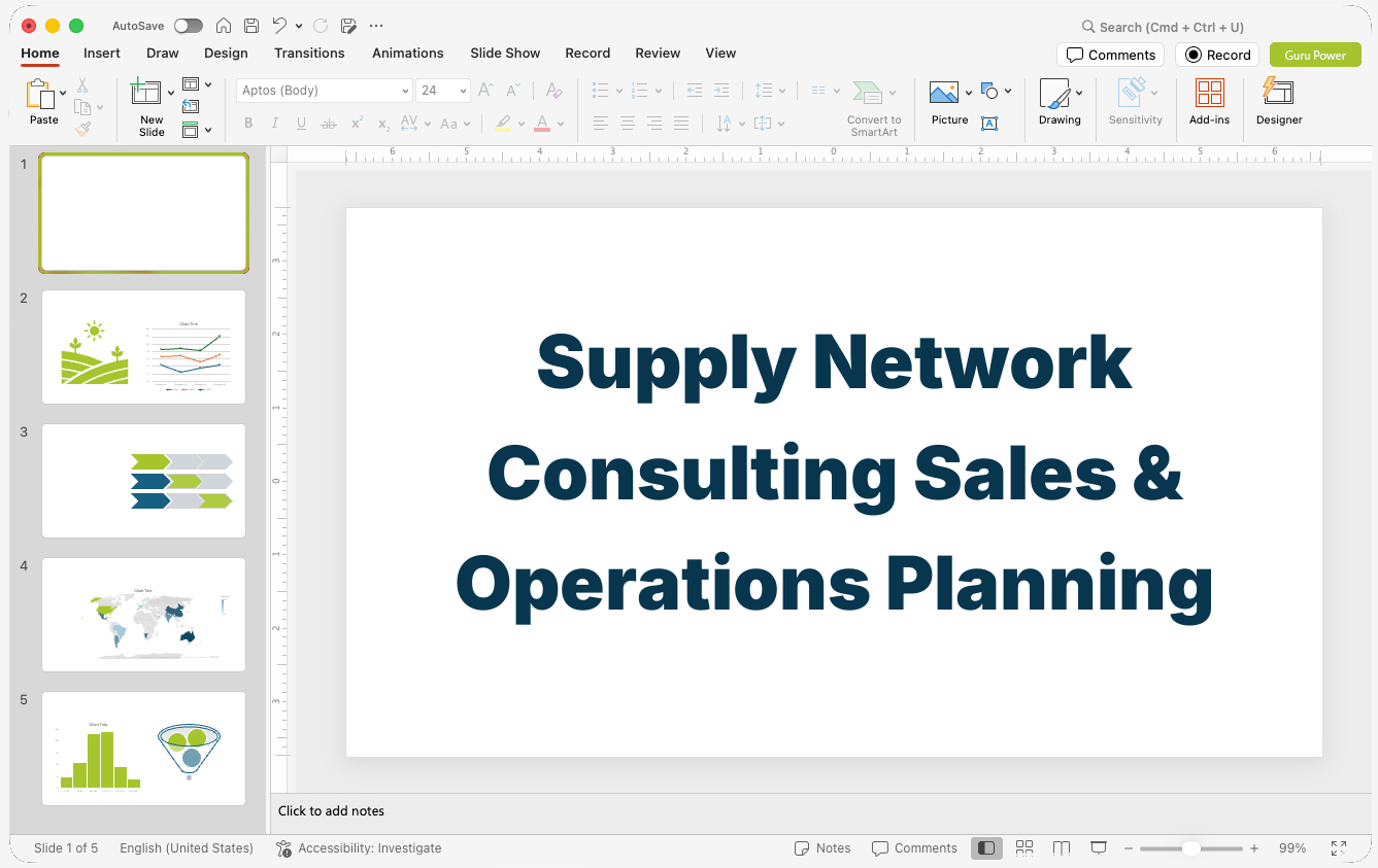 Supply Network Consulting Sales & Operations Planning Presentation