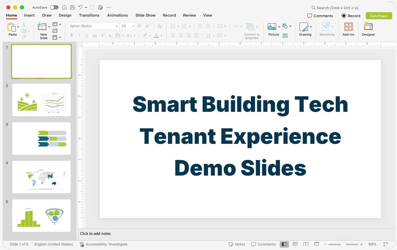 Smart Building Tech Tenant Experience Demo Slides