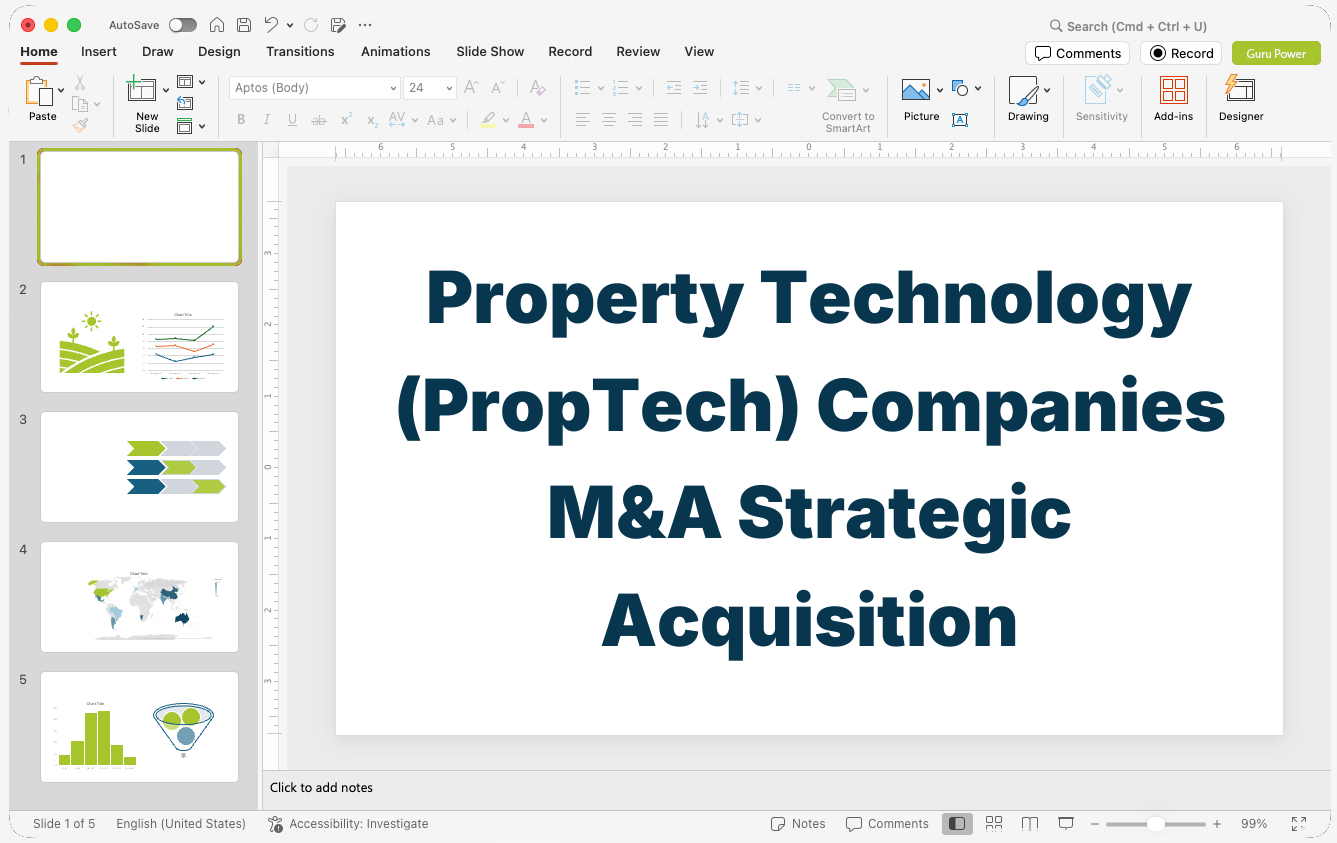 Property Technology (PropTech) Companies M&A Strategic Acquisition Pitch-Deck