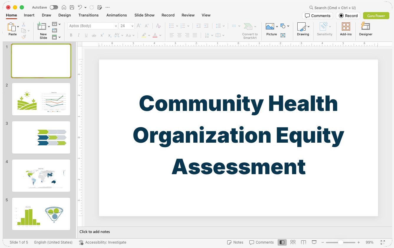 Community Health Organization Equity Assessment Presentation
