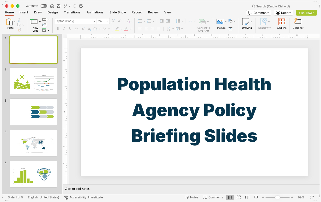 Population Health Agency Policy Briefing Slides