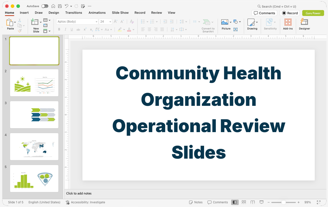 Community Health Organization Operational Review Slides