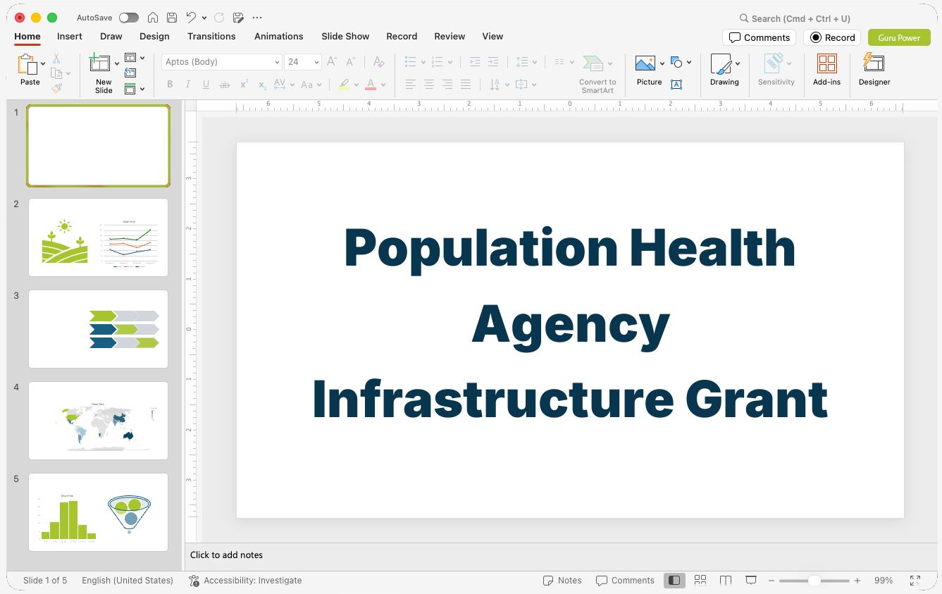 Population Health Agency Infrastructure Grant Pitch-Deck
