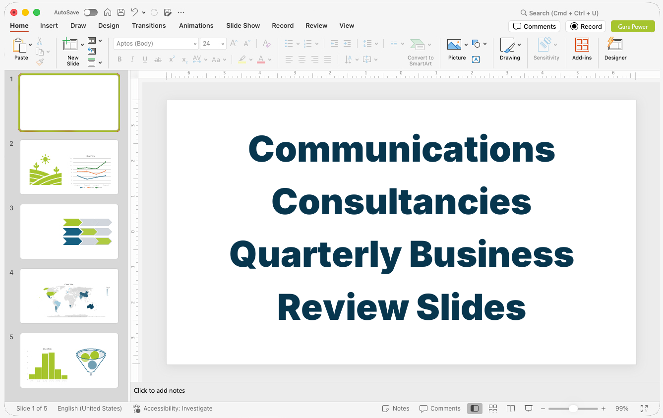 Communications Consultancies Quarterly Business Review Slides