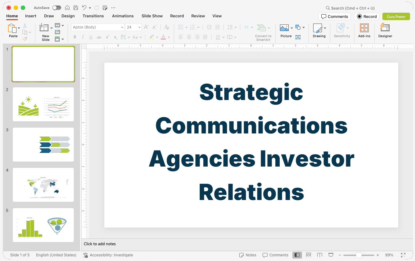 Strategic Communications Agencies Investor Relations Presentation
