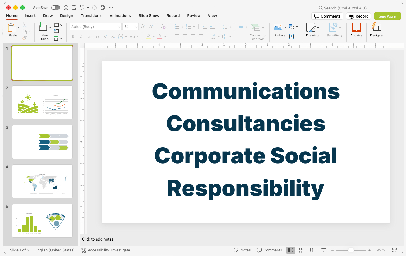 Communications Consultancies Corporate Social Responsibility Presentation
