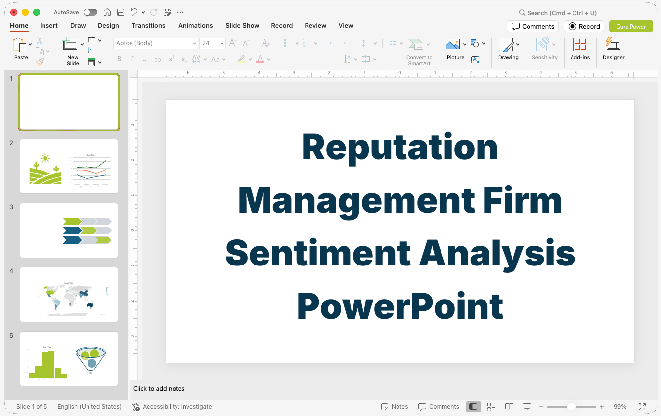 Reputation Management Firm Sentiment Analysis PowerPoint