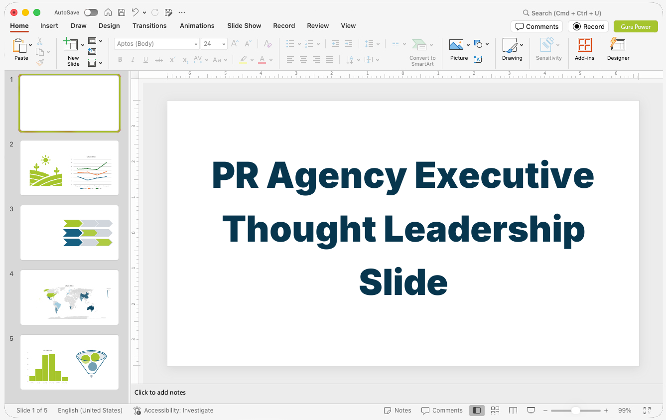 PR Agency Executive Thought Leadership Slide-Deck