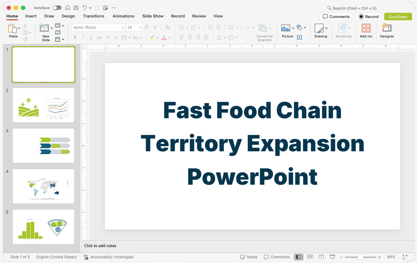 Fast Food Chain Territory Expansion PowerPoint