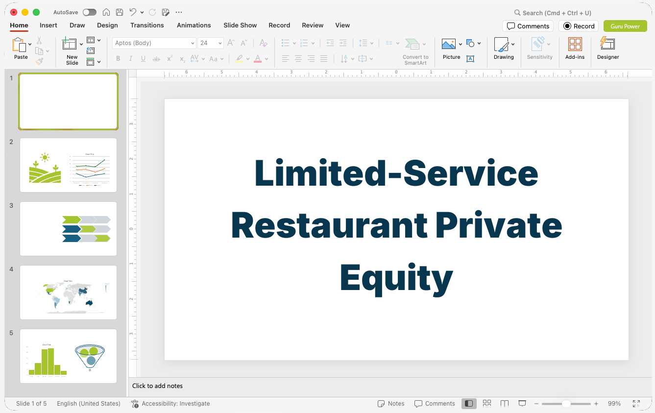 Limited-Service Restaurant Private Equity Pitch-Deck