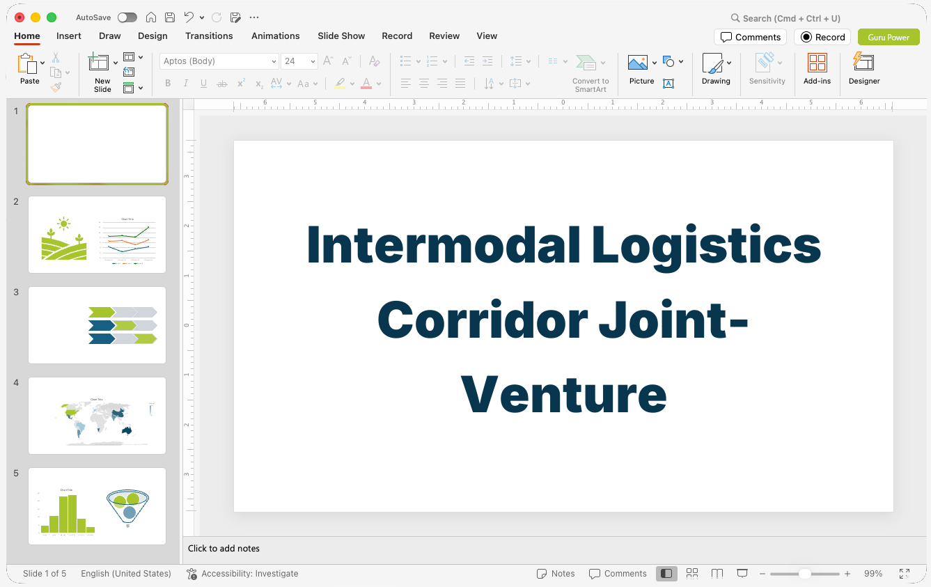 Intermodal Logistics Corridor Joint-Venture Presentation