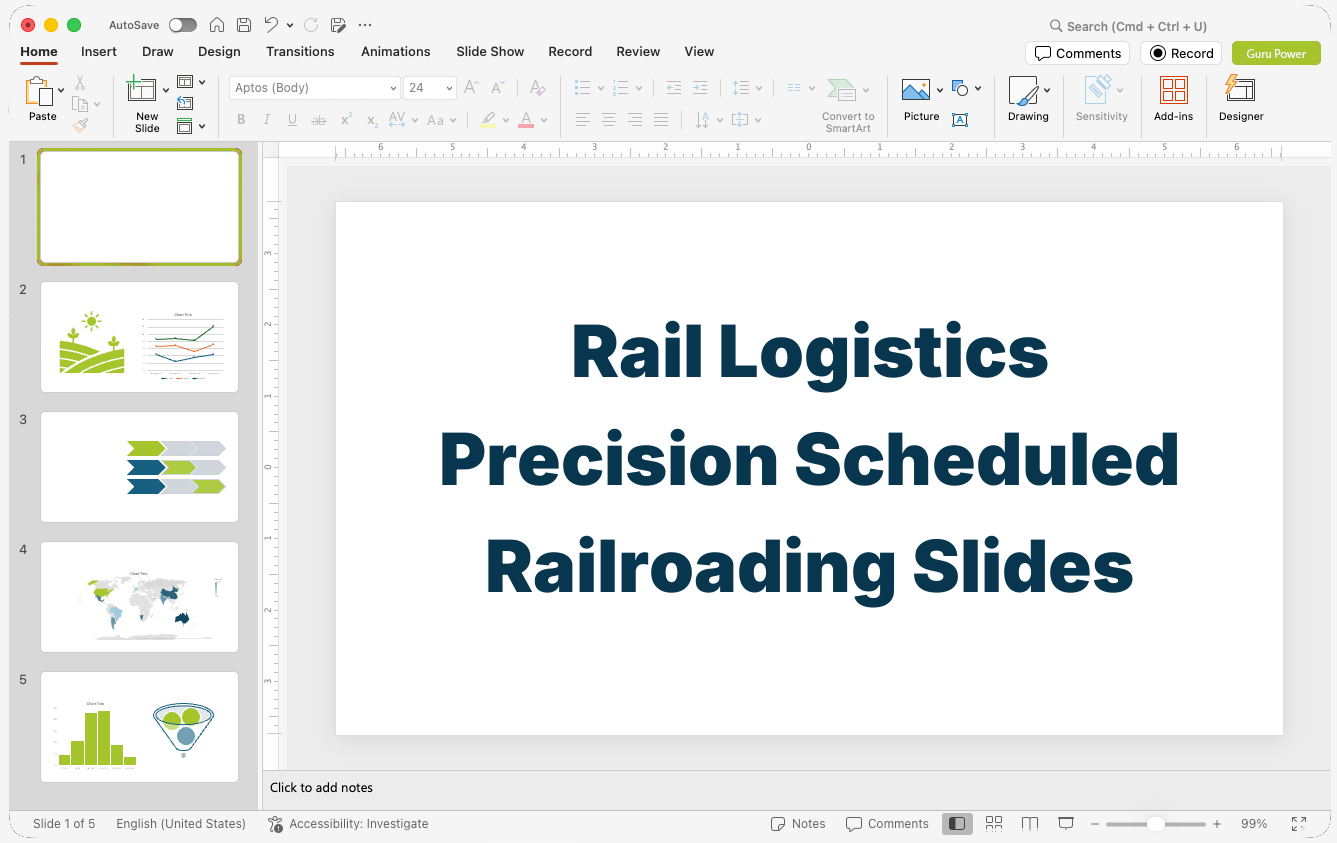 Rail Logistics Precision Scheduled Railroading Slides