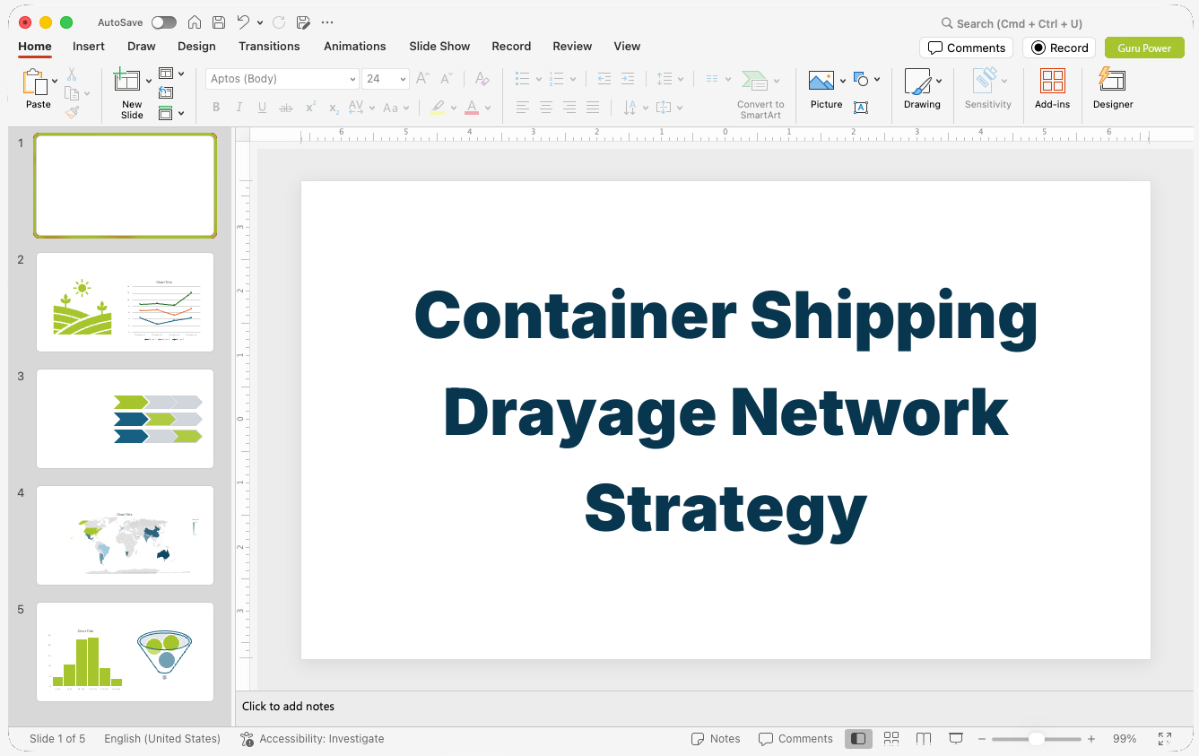 Container Shipping Drayage Network Strategy Pitch-Deck