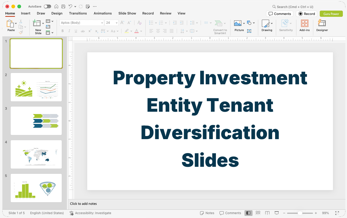 Property Investment Entity Tenant Diversification Slides