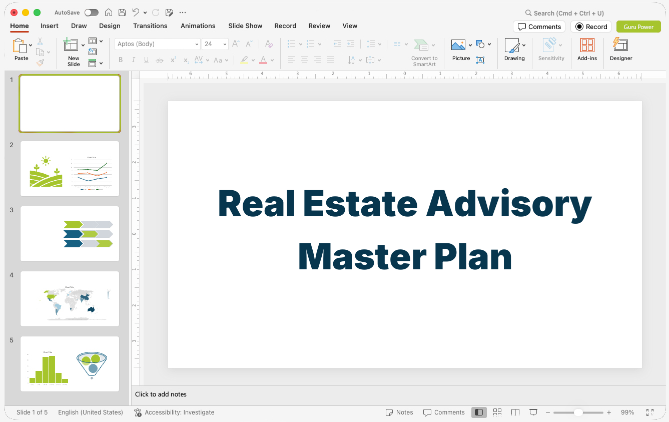 Real Estate Advisory Master Plan Presentation
