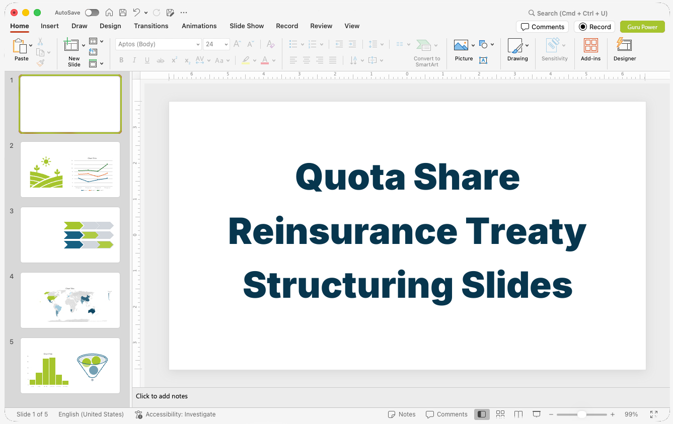 Quota Share Reinsurance Treaty Structuring Slides