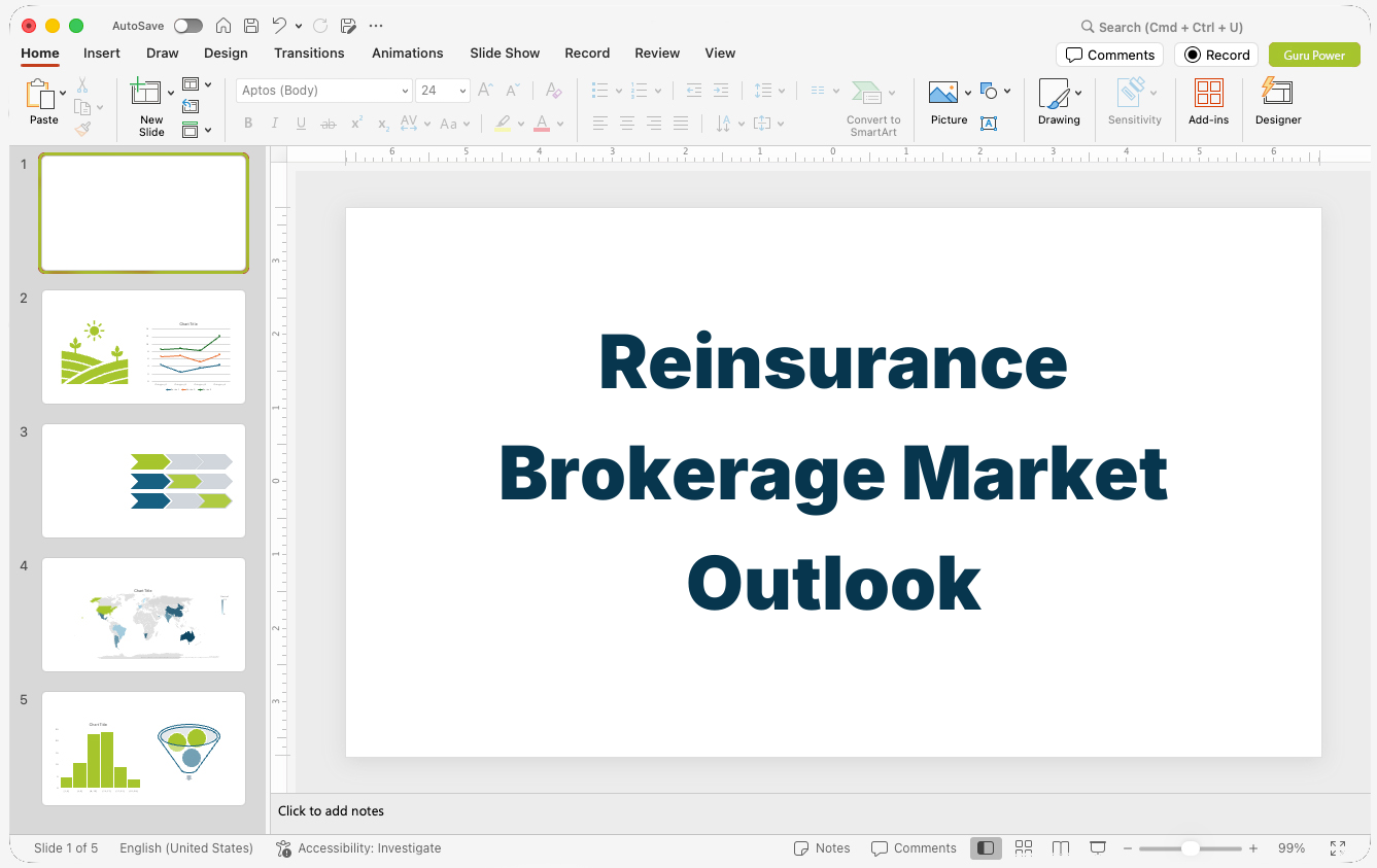 Reinsurance Brokerage Market Outlook Presentation