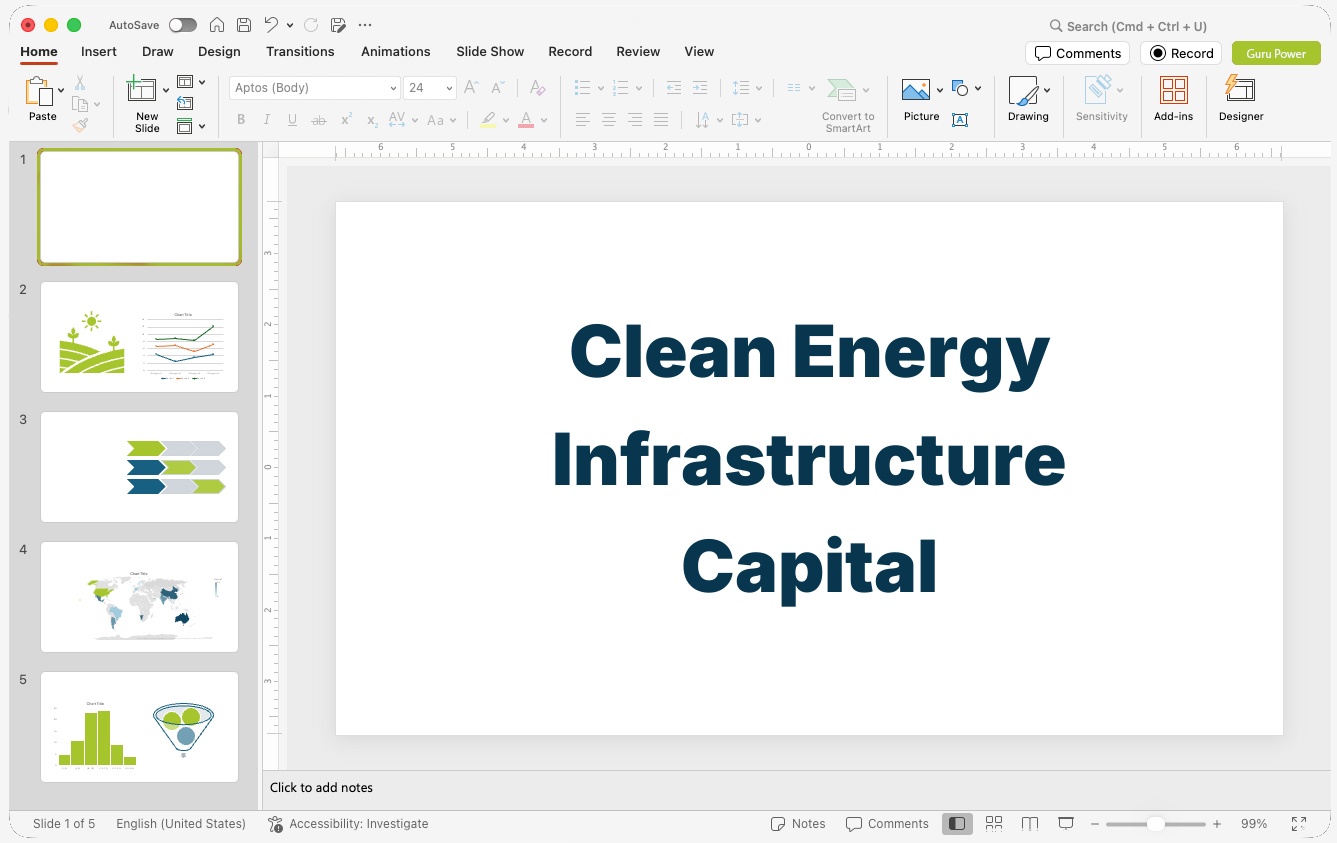 Clean Energy Infrastructure Capital Pitch Deck