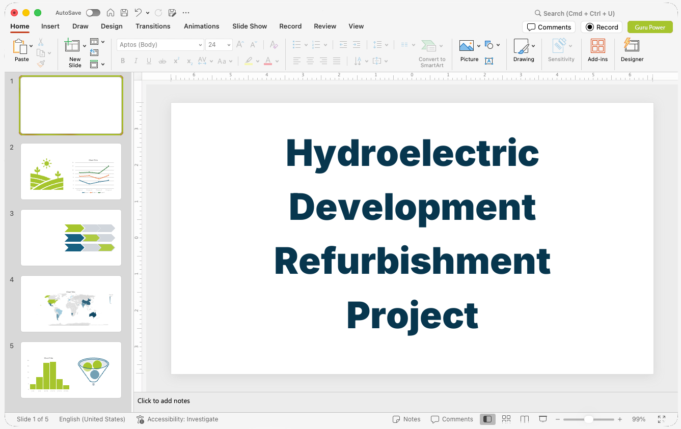 Hydroelectric Development Refurbishment Project Presentation