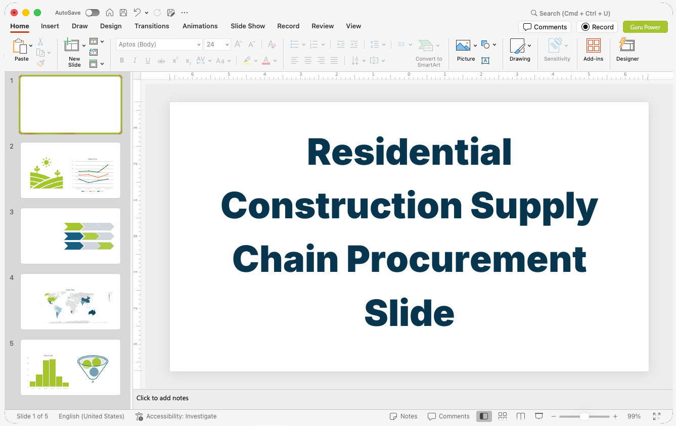 Residential Construction Supply Chain Procurement Slide-Deck