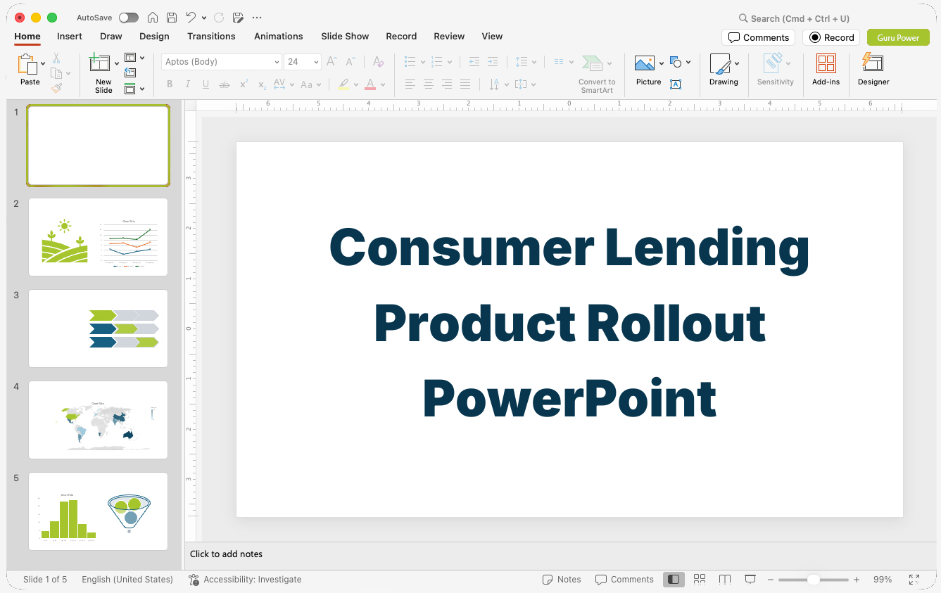 Consumer Lending Product Rollout PowerPoint