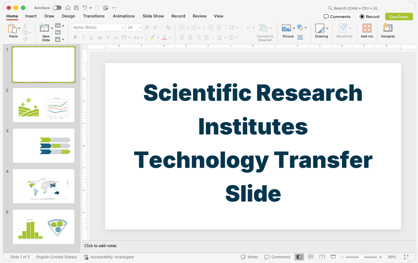 Scientific Research Institutes Technology Transfer Slide-Deck