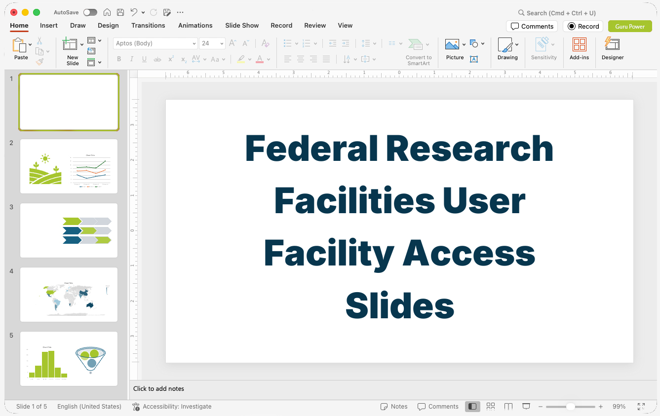 Federal Research Facilities User Facility Access Slides