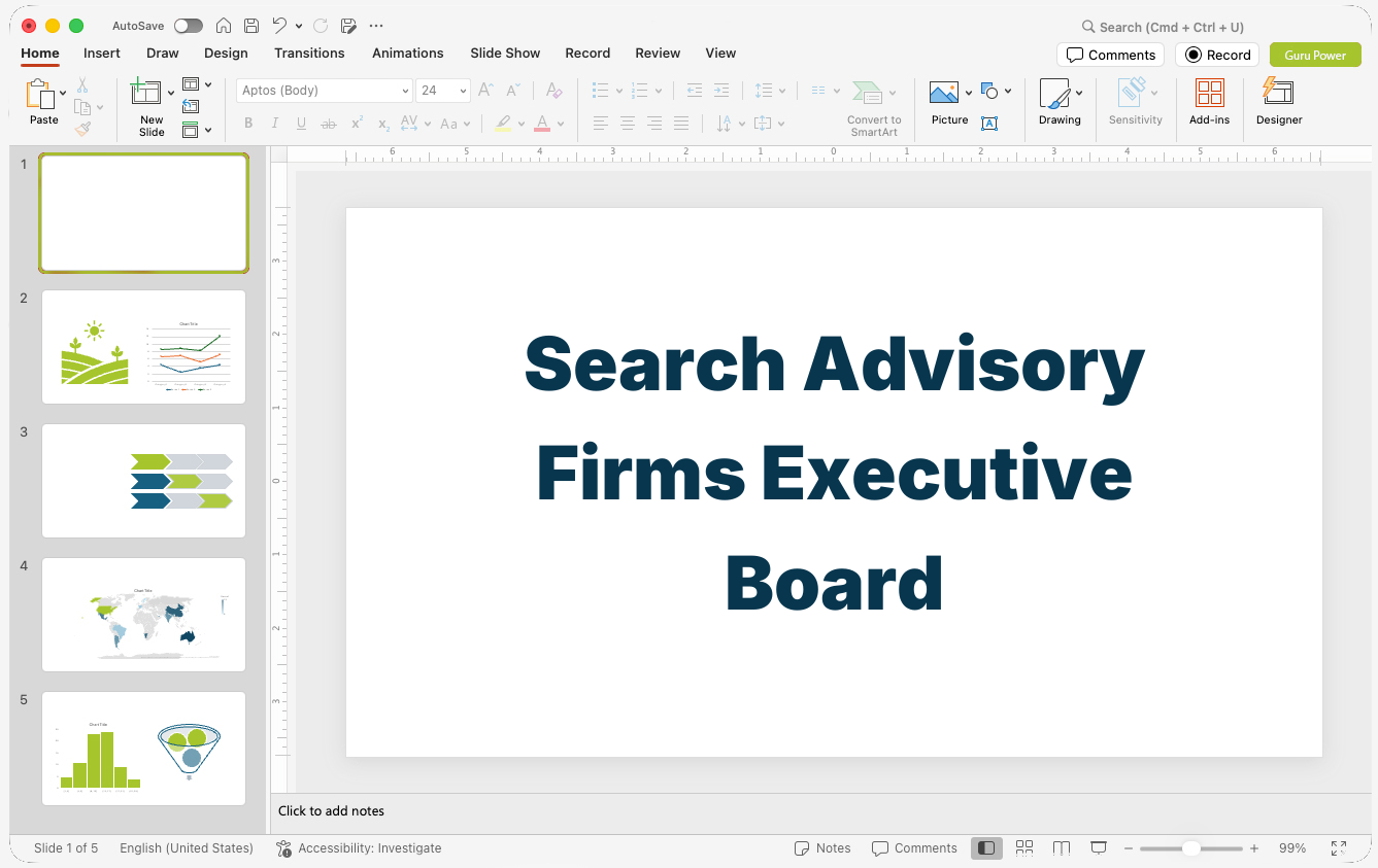 Search Advisory Firms Executive Board Presentation