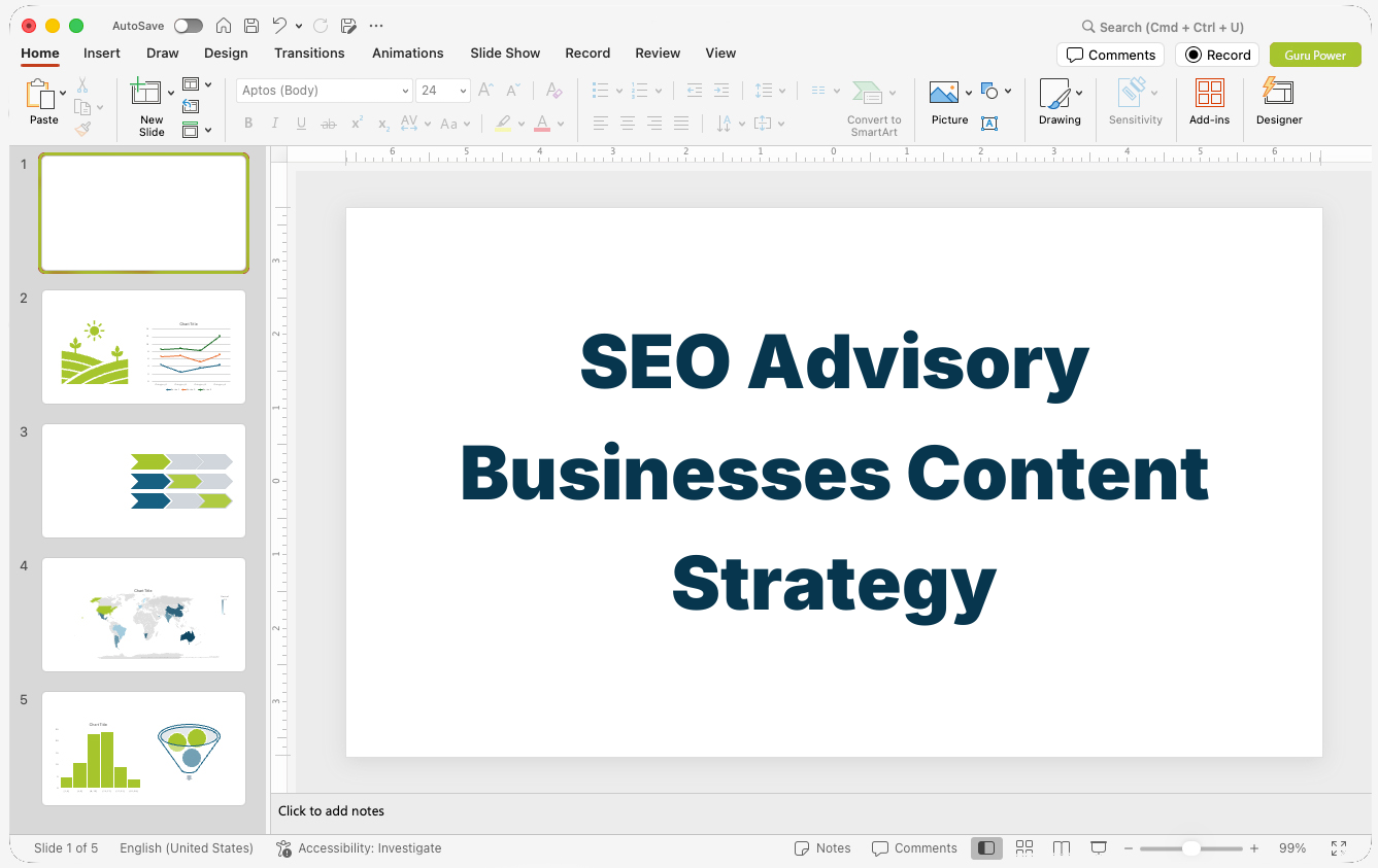 SEO Advisory Businesses Content Strategy Pitch-Deck
