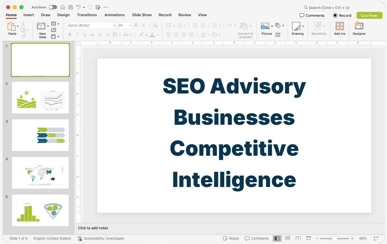 SEO Advisory Businesses Competitive Intelligence Presentation