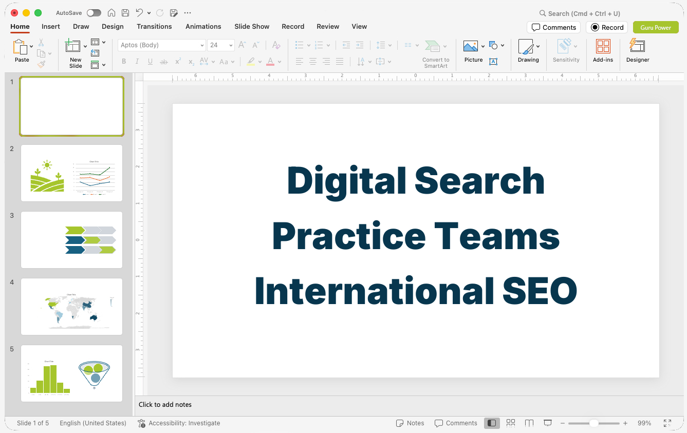 Digital Search Practice Teams International SEO Presentation