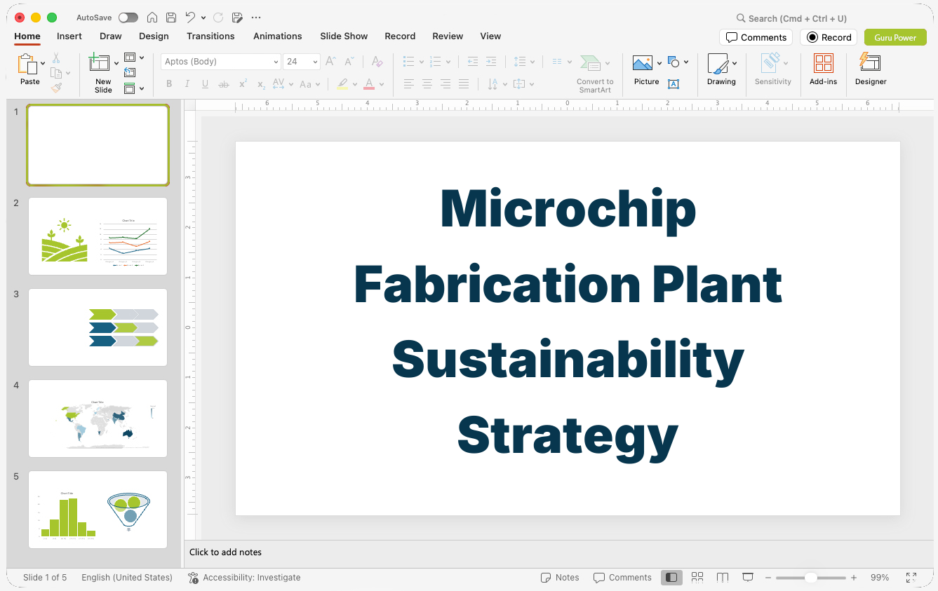 Microchip Fabrication Plant Sustainability Strategy Presentation