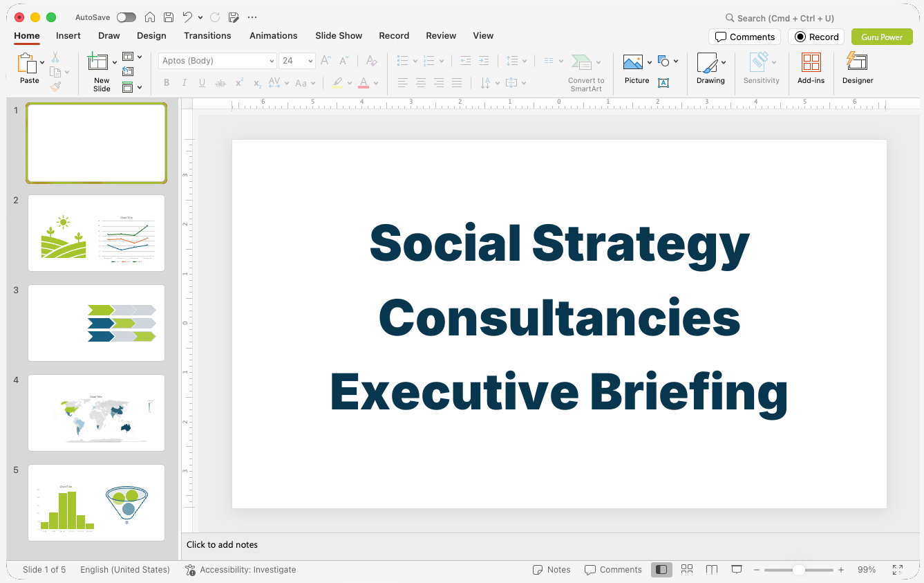 Social Strategy Consultancies Executive Briefing Presentation