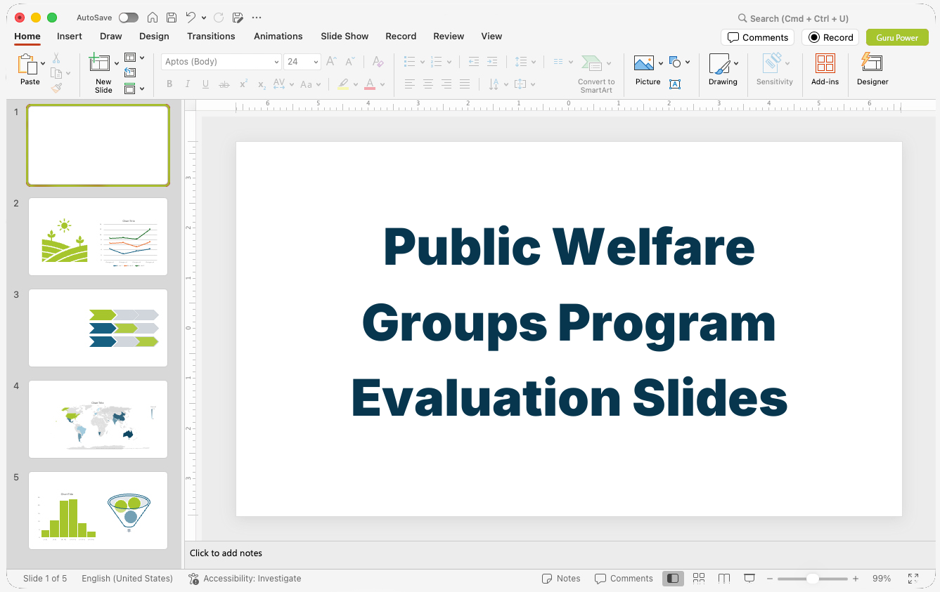Public Welfare Groups Program Evaluation Slides