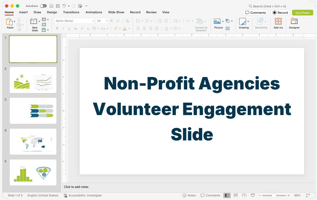 Non-Profit Agencies Volunteer Engagement Slide-Deck