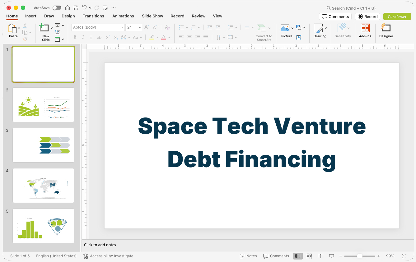 Space Tech Venture Debt Financing Presentation