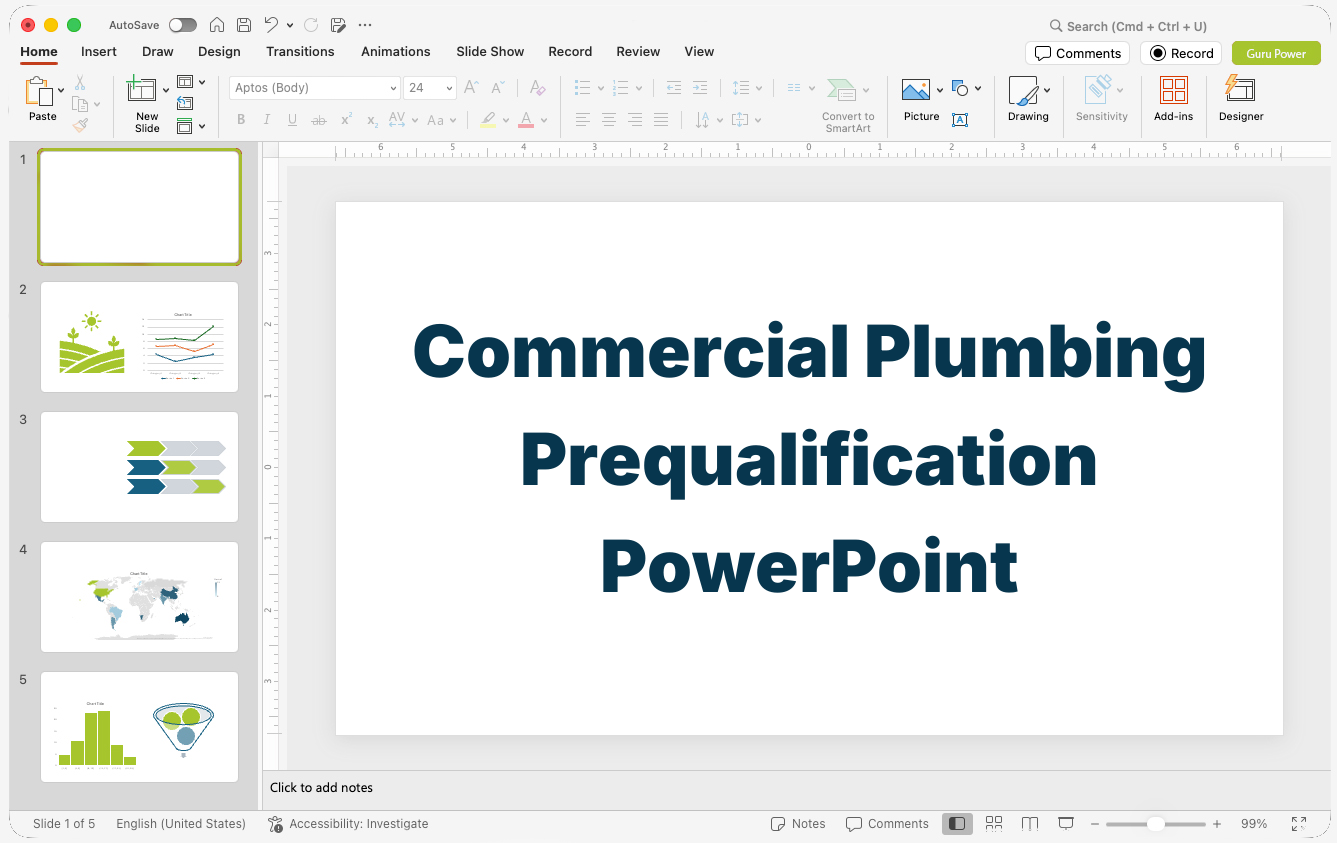 Commercial Plumbing Prequalification PowerPoint