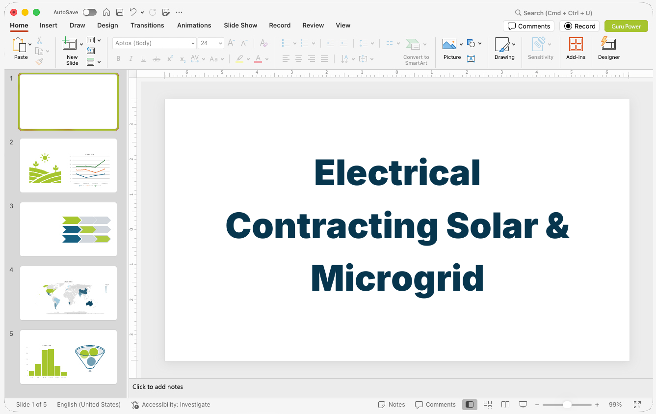 Electrical Contracting Solar & Microgrid Proposal Presentation