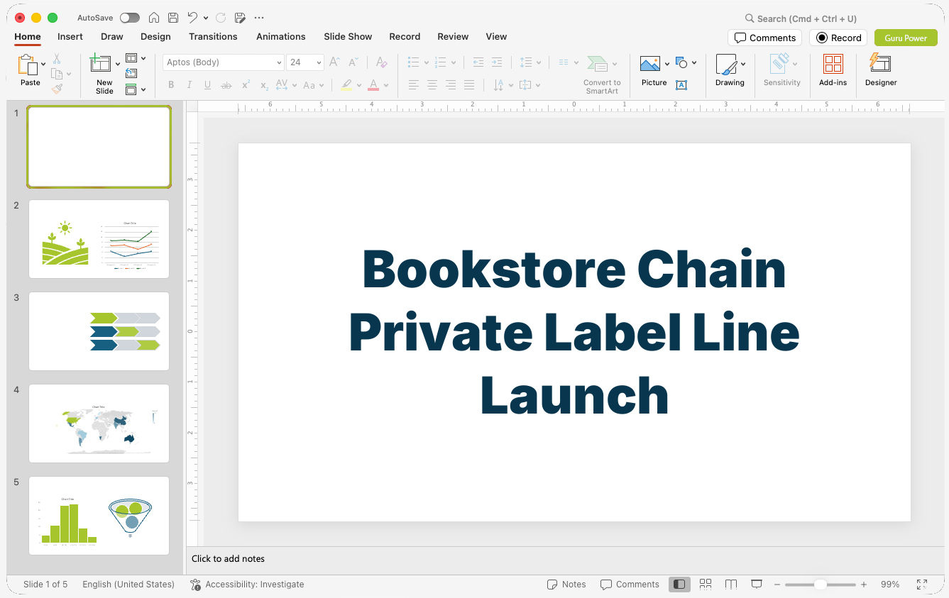 Bookstore Chain Private Label Line Launch Pitch-Deck